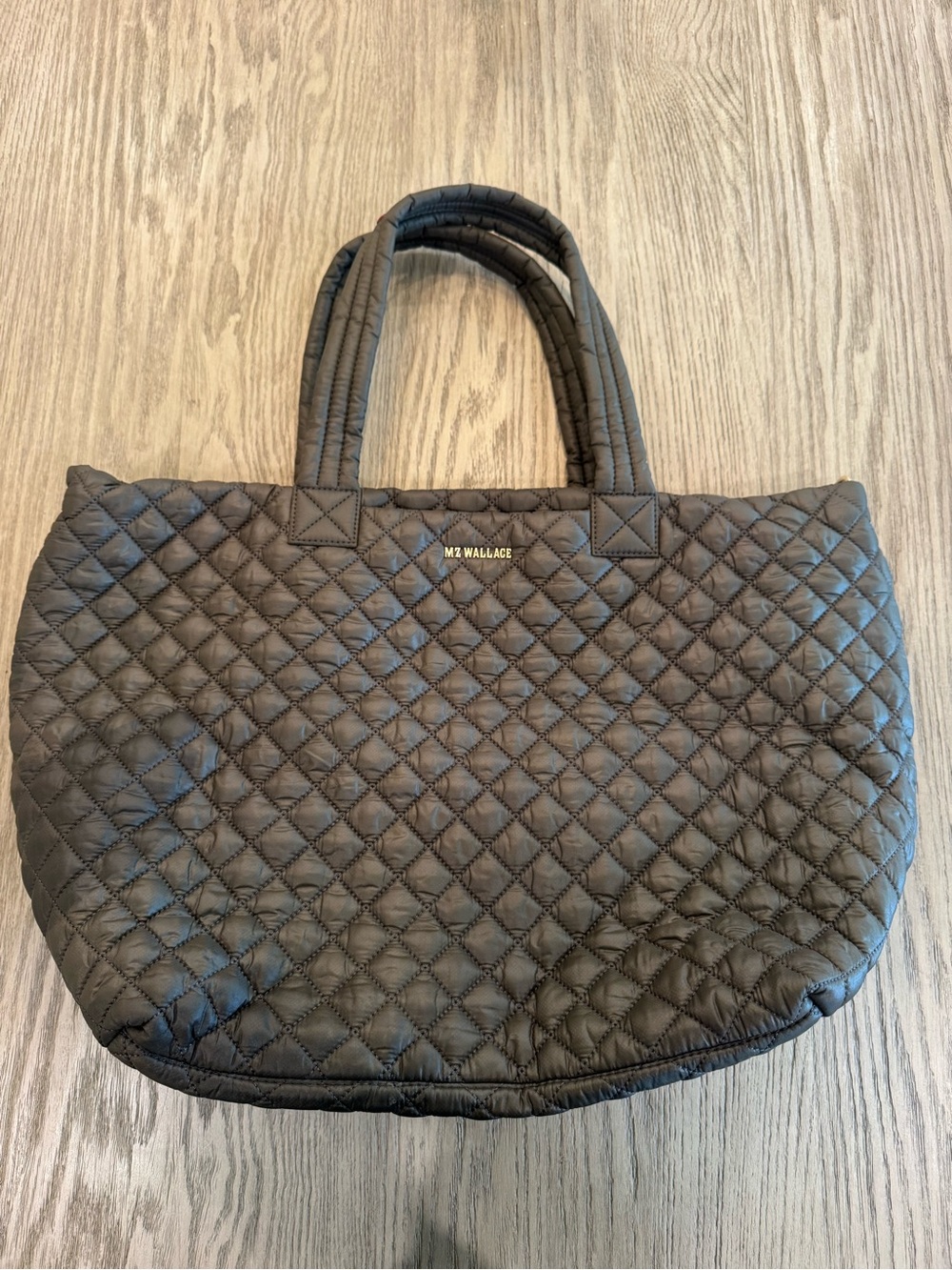 MZ Wallace Quilted Metro Tote in Taupe Brown - Picture 2 of 16